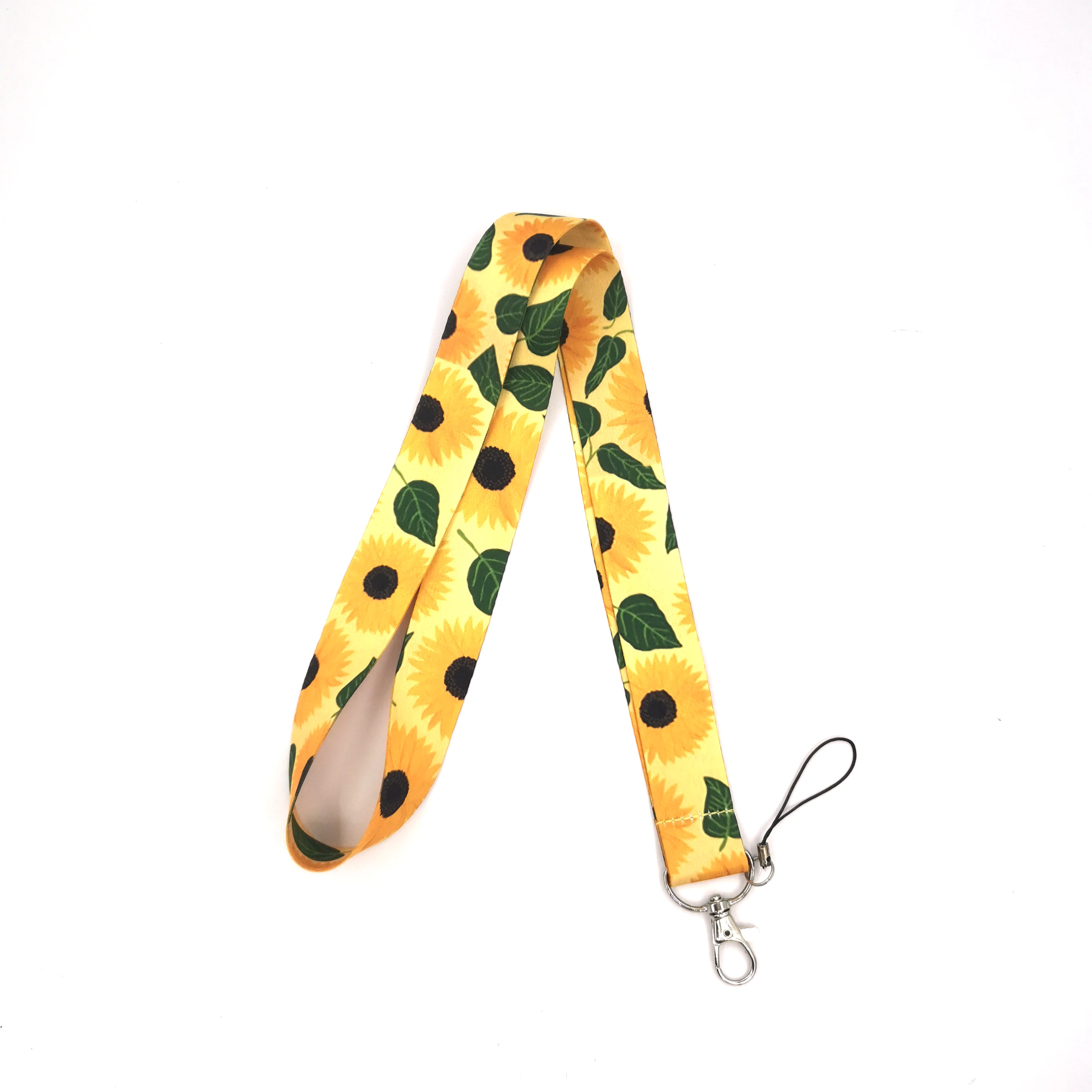 Sunflower Mobile Phone Straps Lanyards Keychain For Keys USB ID Card Badge Holder DIY Hanging Rope Webbing Ribbon Accessories