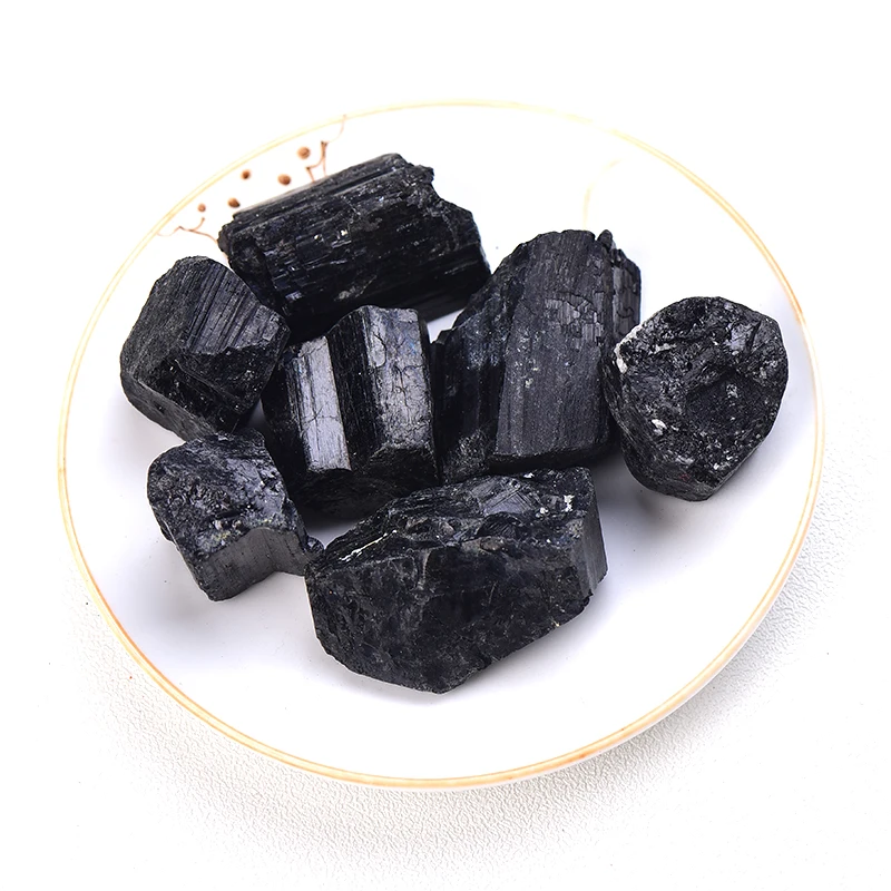 Grava de turmalina negra Natural, espécimen Mineral de piedras preciosas crudas, cristal Irregular, curación, Colección avanzada, elimina el