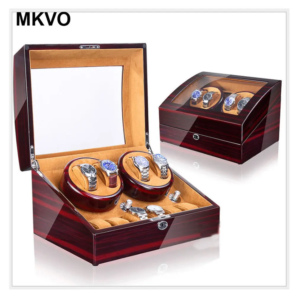 DHL Fast Send Wood Electric Fibre Automatic Upper Chain Gift Box 10 Storage Famous Watch Bracelet Boxes for Men's Watch Winders