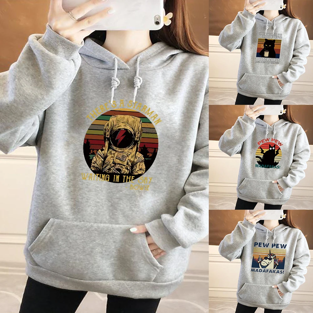 Women Pulovers Sweatshirt  Hoodie 2021 Clothing Sets Shirt There's A Siarman Waiting In The Sry Letter Print Female Sweatshirts