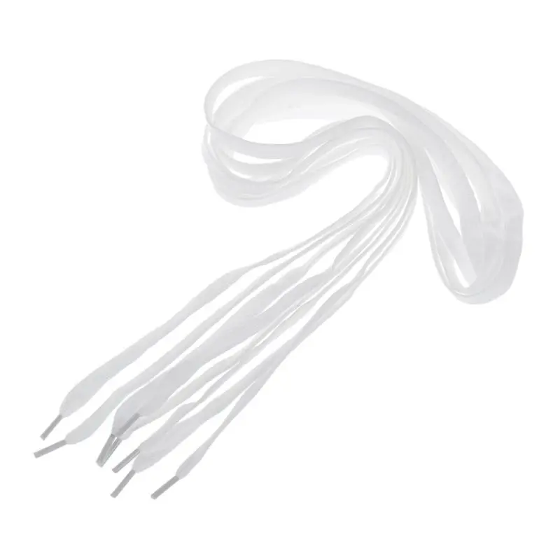 

White Flat Shoelaces Sneaker Shoes Strings 2 Pairs