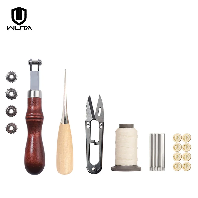 WUTA Professional Leather Craft Tools Kit Hand Sewing Stitching Punch Work Basic Set for DIY Beginner 25/27/29/35pcs Available