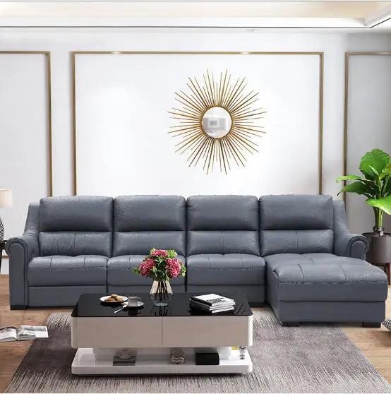 Living Room Sofa set L corner sofa recliner electrical couch genuine leather sectional sofas L muebles de sala moveis para casa