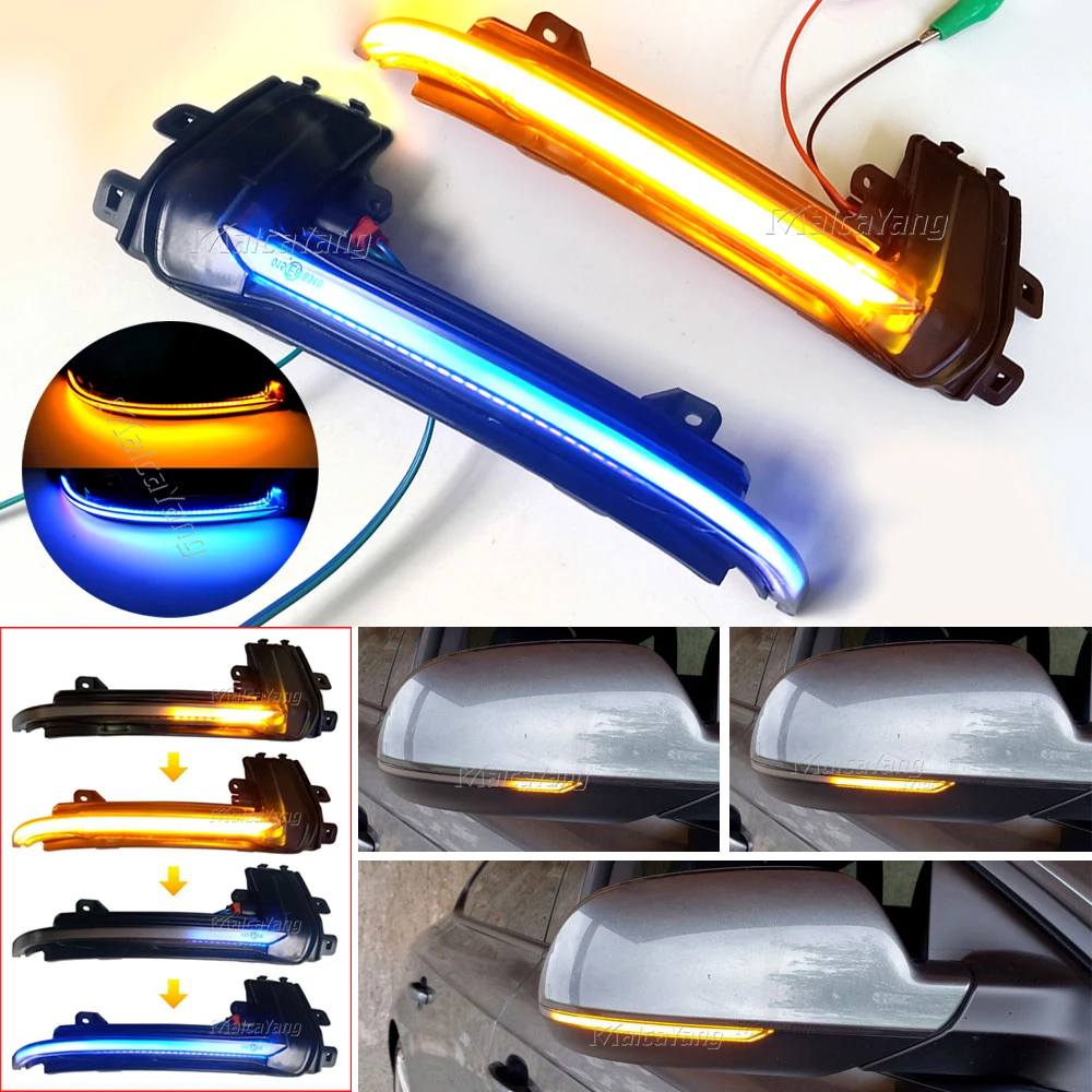 

2 Pieces for Audi A4 A5 S5 B8.5 RS5 RS4 Dynamic Scroll LED Turn Signal Light Sequential Rearview Mirror Indicator Blinker Light