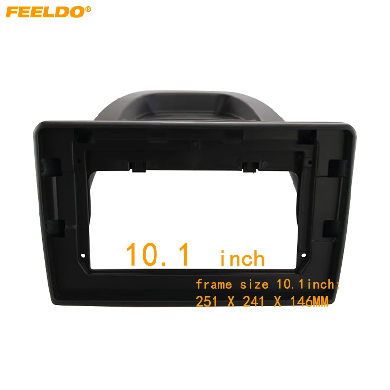 

FEELDO Car Audio 10.1" Big Screen DVD Fascia Frame Adapter For Ford Eco Sport 2018 2Din Dash Installation Panel Frame Kit