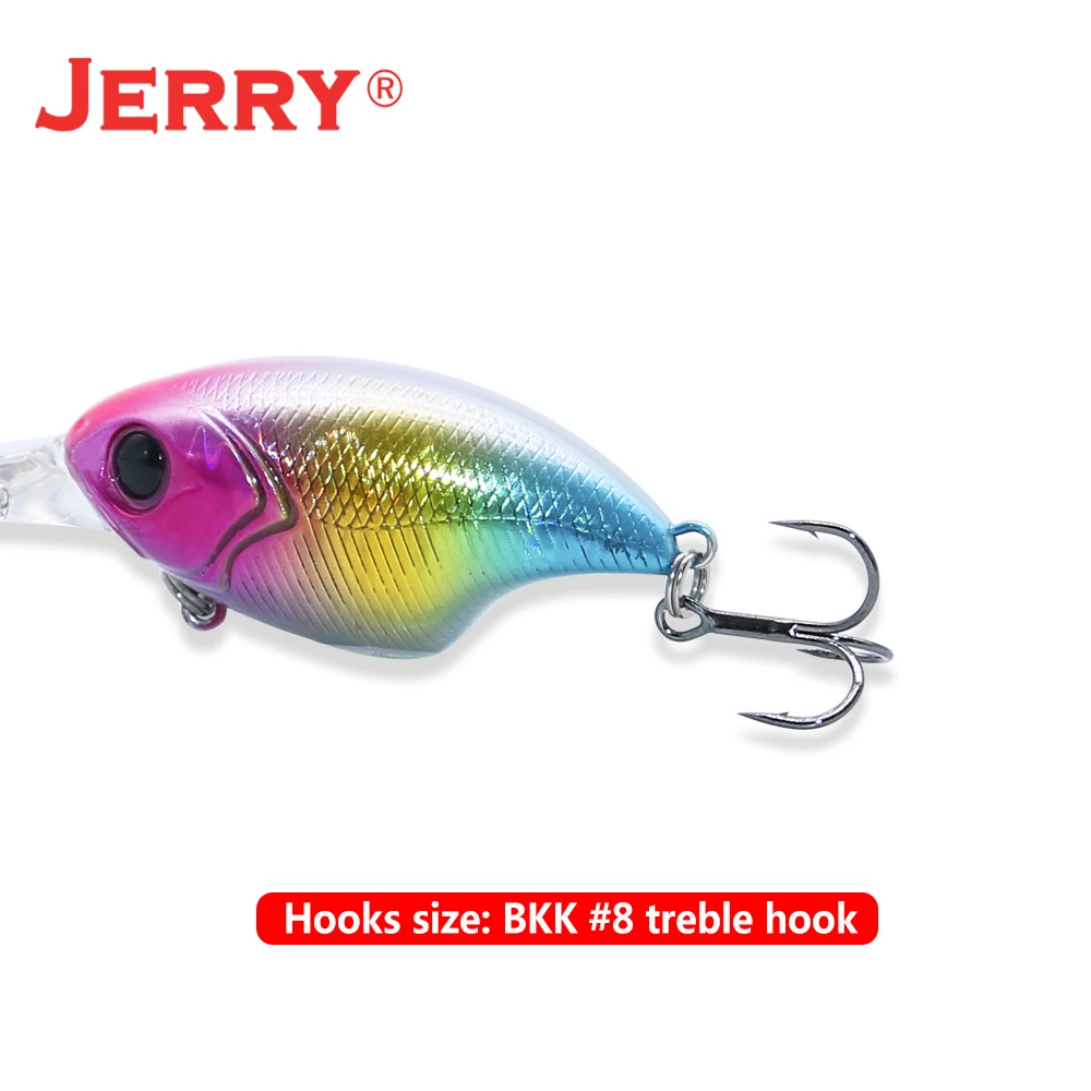 JERRY 47mm 10g Floating Shad Rattling Wobblers Trout Perch Fishing Lures Freshwater Crank Bait