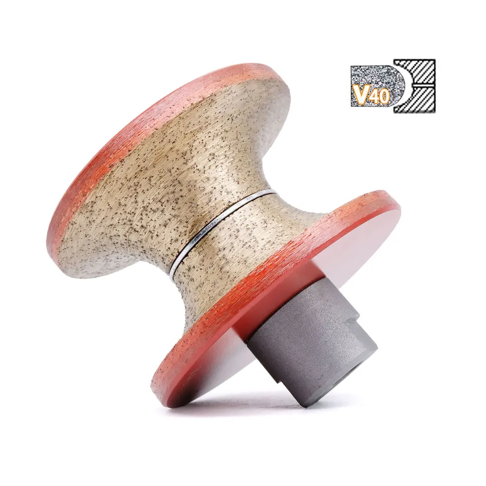 V40 Diamond Continuous Router Bit Ogee Full Bullnose 40mm Thickness For Stone Edge Hand Profile Grinding Wheel