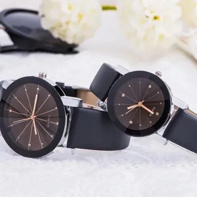 Mannen Vrouwen Lederen Band Lijn Analoge Quartz Dames Horloges Mode Paar Horloges Voor Liefhebbers Vrouwen Horloges Merk Luxe