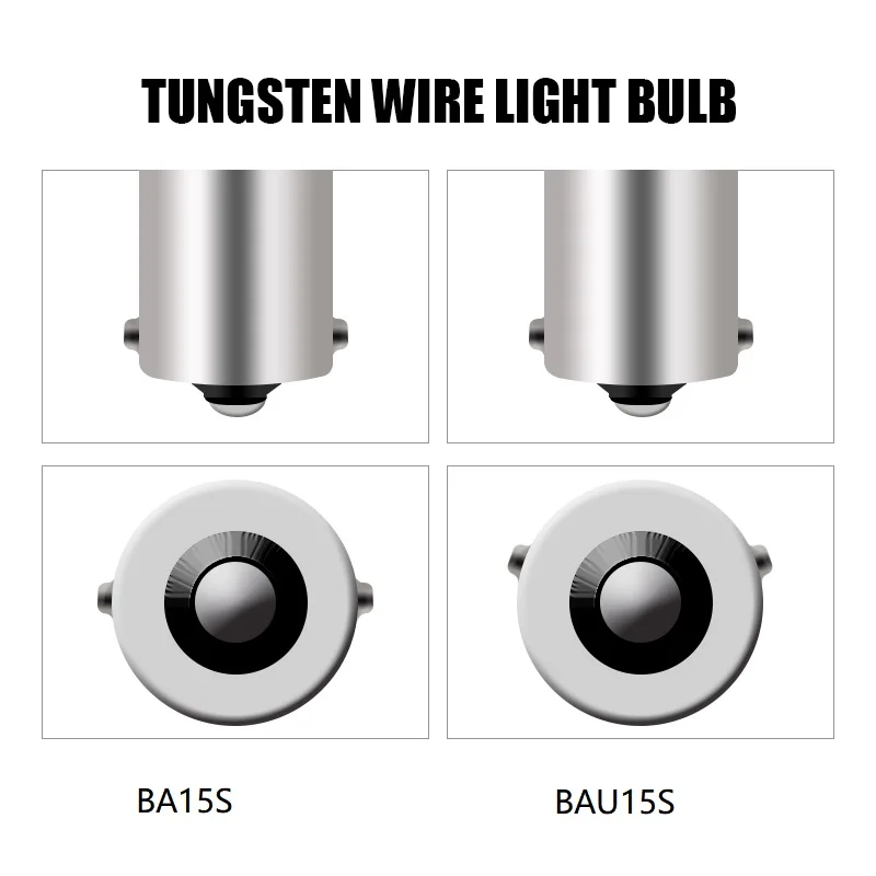 2 pezzi BA15S 1156 581 bau15s PY21W cromo argento ambra indicatori di direzione posteriori indicatori di direzione luci di stop posteriori 12V lampadine di parcheggio