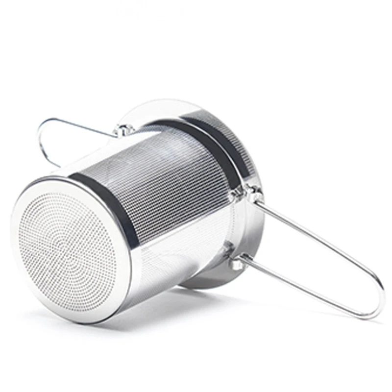 Drinking Utensils Hot Double-ears With Lid Tea Brewer Home Multi-function Stainless Steel Folding Handle Anti-rust Tea Strainer