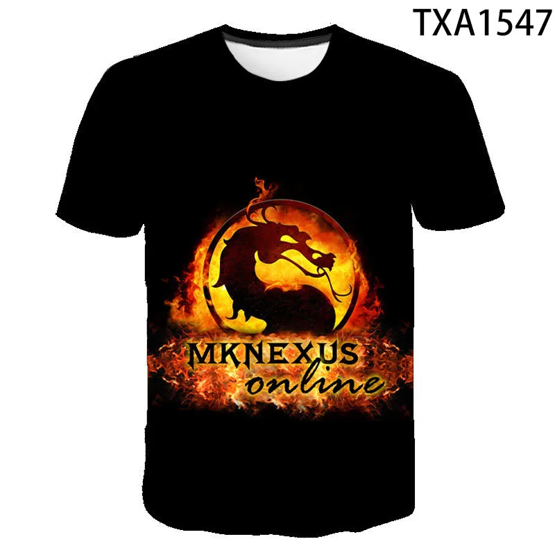 New Summer Style Mortal Kombat 3D Print T Shirt Men Women Tops Fashion Short Sleeve T-shirt Streetwear Cool Boy Girl Game MK Tee