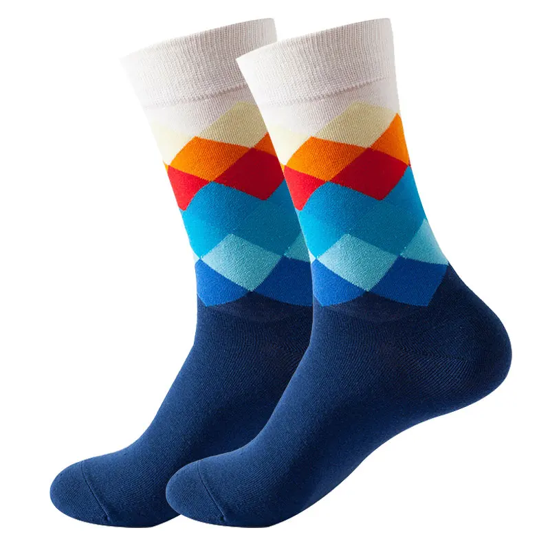 Neue Neuheit Herren Socken Streifen Frauen Hip Hop Harajuku Klassische Geometrie Dreieck Quadrat Glücklich Skateboard Rohr Lustige Weihnachten Geschenk