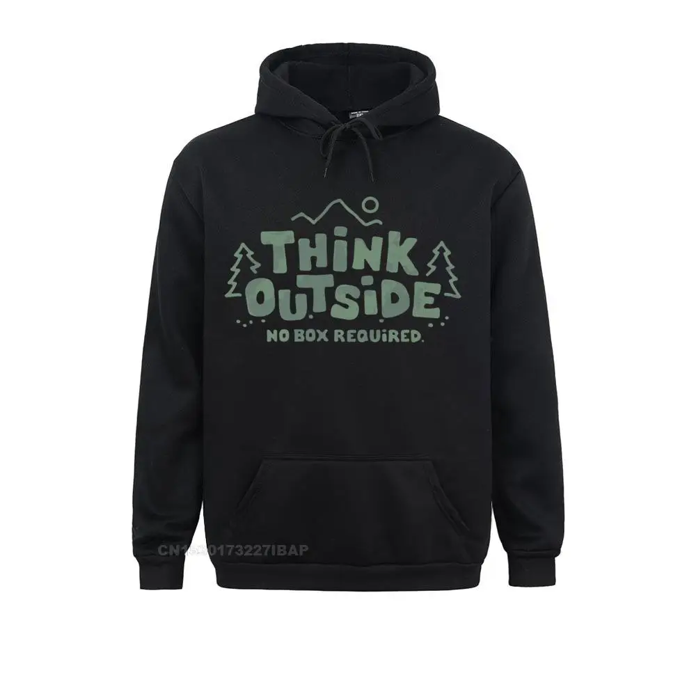 Think Outside No Box Required Graphic Hoodie Cosie Hoodies Long Sleeve For Adult Fall Sweatshirts Party Sportswears Family