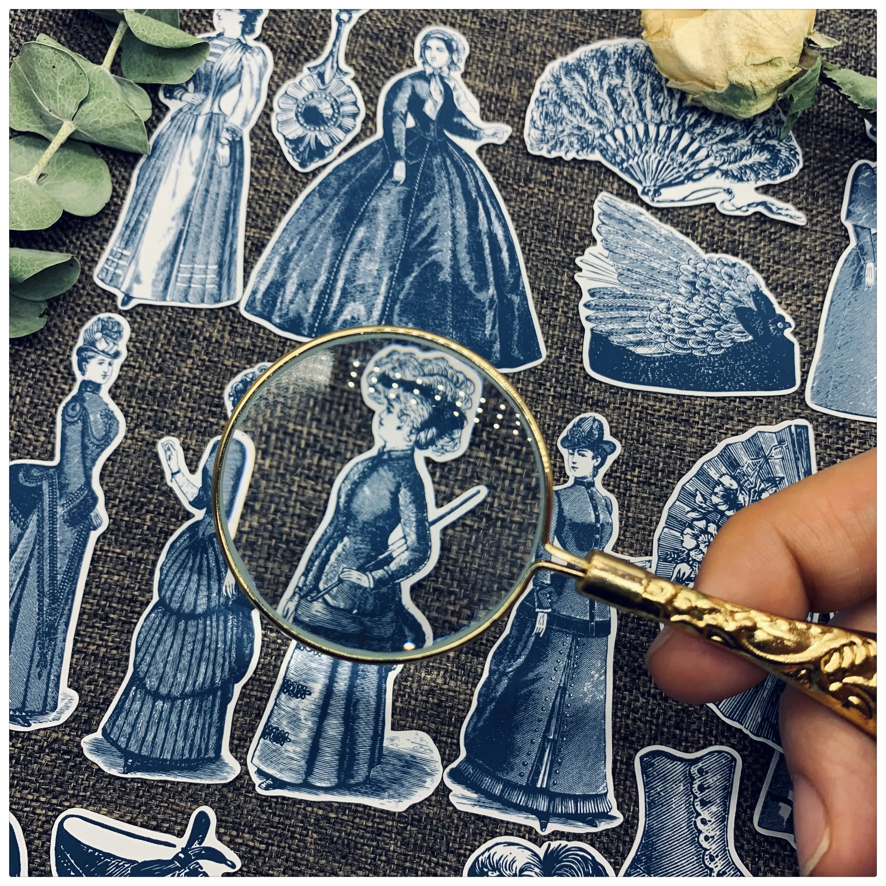 29Pcs Vintage Noblewoman Stickers Junk Journal Album Happy Planner Phone Decoration Stickers DIY Scrapbooking Craft Photo Albums