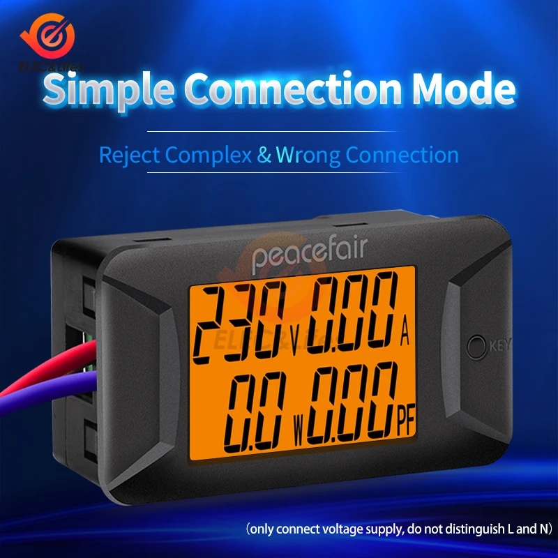 PZEM-028 AC 40-400V 0-100A cyfrowy multimetr napięcie prądu miernik mocy Instrument elektryczny miernik współczynnika mocy