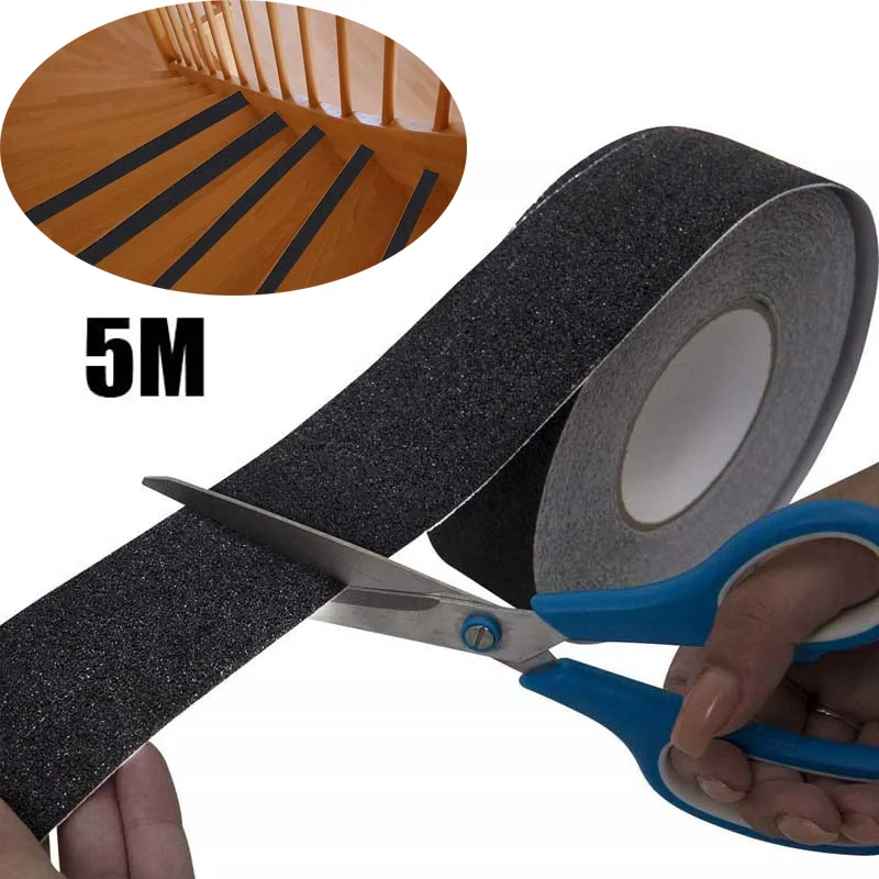 

2.5x5M/5x5M Non Slip Safety Grip Tape Indoor/Outdoor High Friction Anti-Slip Stickers Strong Safety Traction Tape Stairs Floor