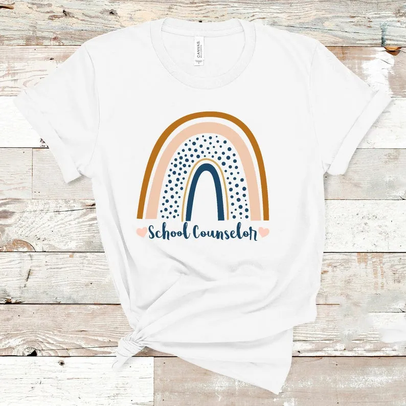 School Counselor Shirt Repeat Funny Letter Aesthetic Female Print Clothing Fashion Cotton O Neck Casual Short Sleeve Top Tees