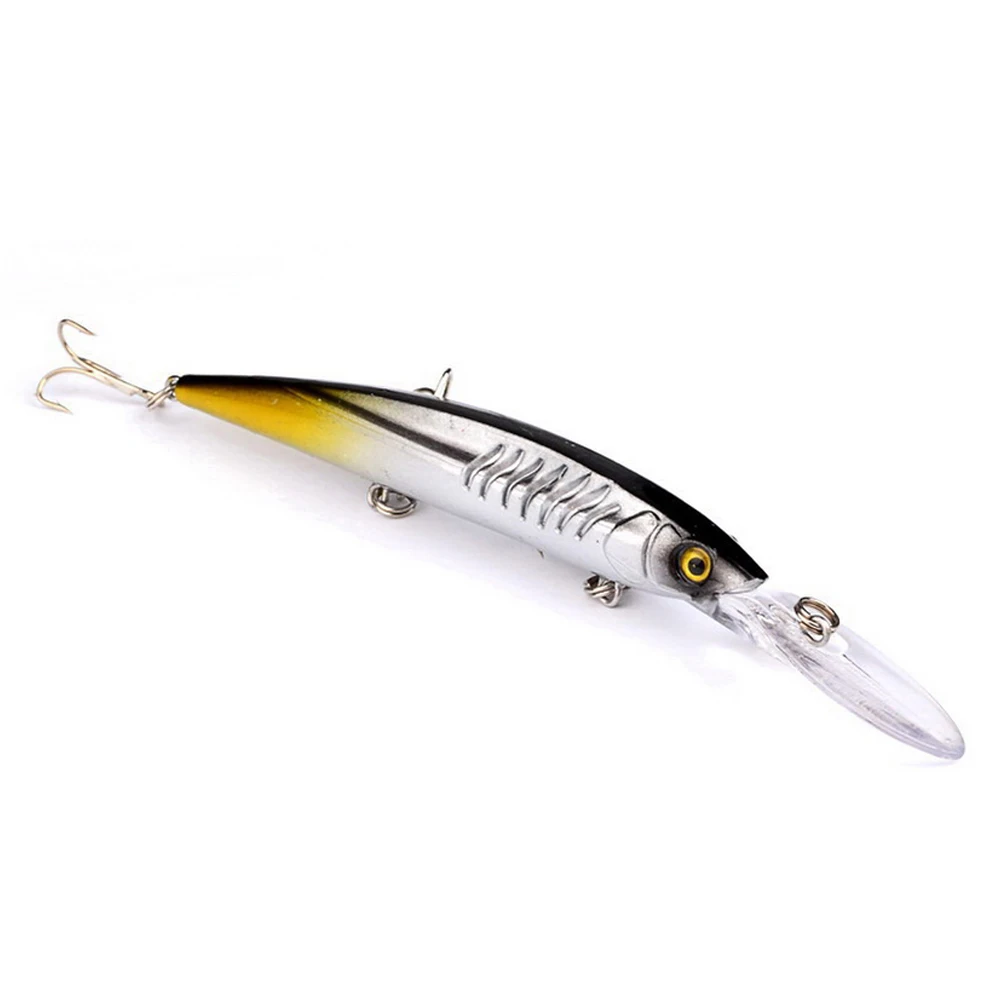 Artificial Hard Bait For Pike Fishing Black Minnow Lure 152mm 12g With 6# Hook Wobbler Carp Fishing Tackle Crankbait