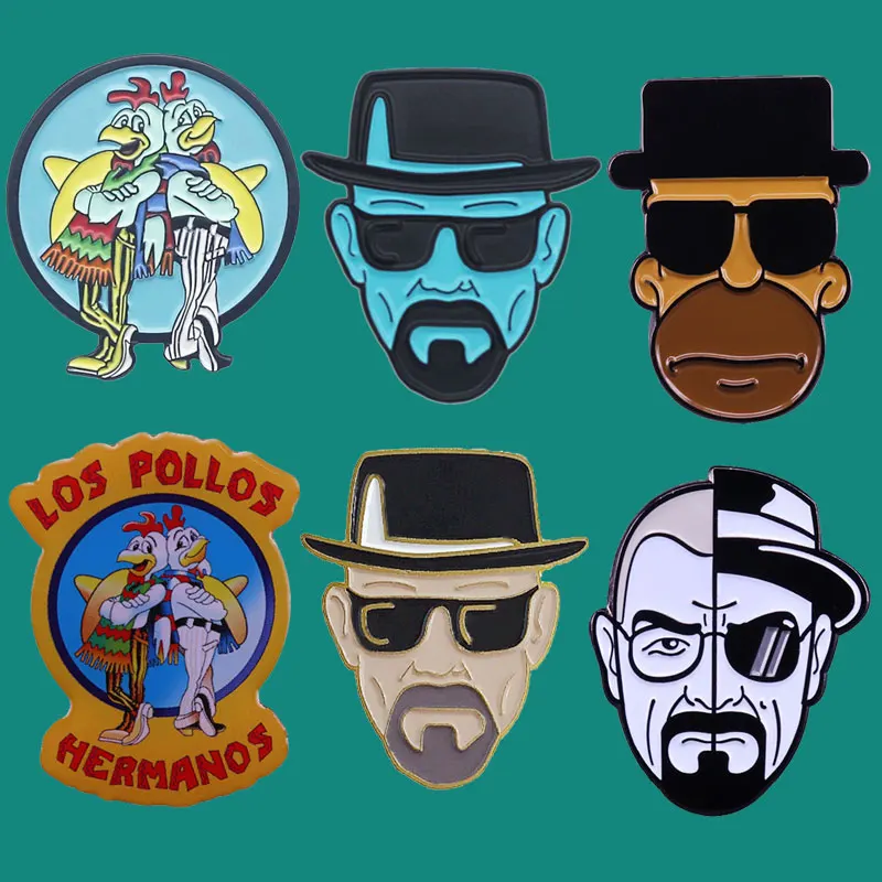 Breaking Bad Enamel Pins Brooch Collecting TV Figure Lapel Badges Men Women Fashion Jewelry Gifts Adorn Backpack Collar