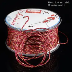 About 1mm Add gold colorful jade thread Multicoloured line Cotton nylon line DIY Knit bracelet thread inelasticity cord