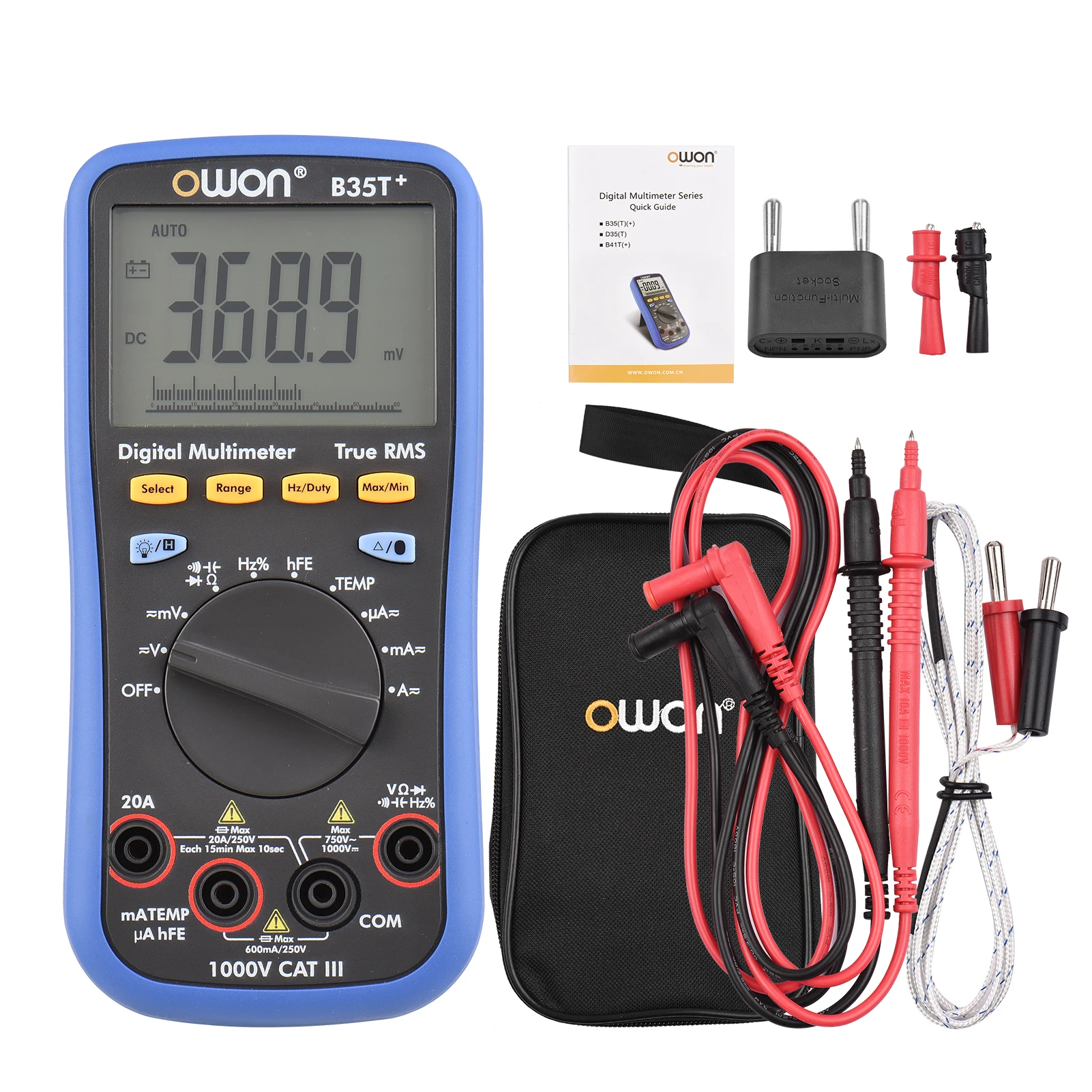 

Digital BT Multimeter with Offline Record 6000 Counts True RMS Auto-ranging Electrical Tester with Backlight LCD Screen