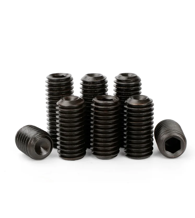 10/50pcs M2 M2.5 M3 M3.5 M4 M5 M6 M8 DIN916 Black grade 12.9 alloy steel Hex Hexagon Socket Allen Cup Point Grub Screw Set Bolt