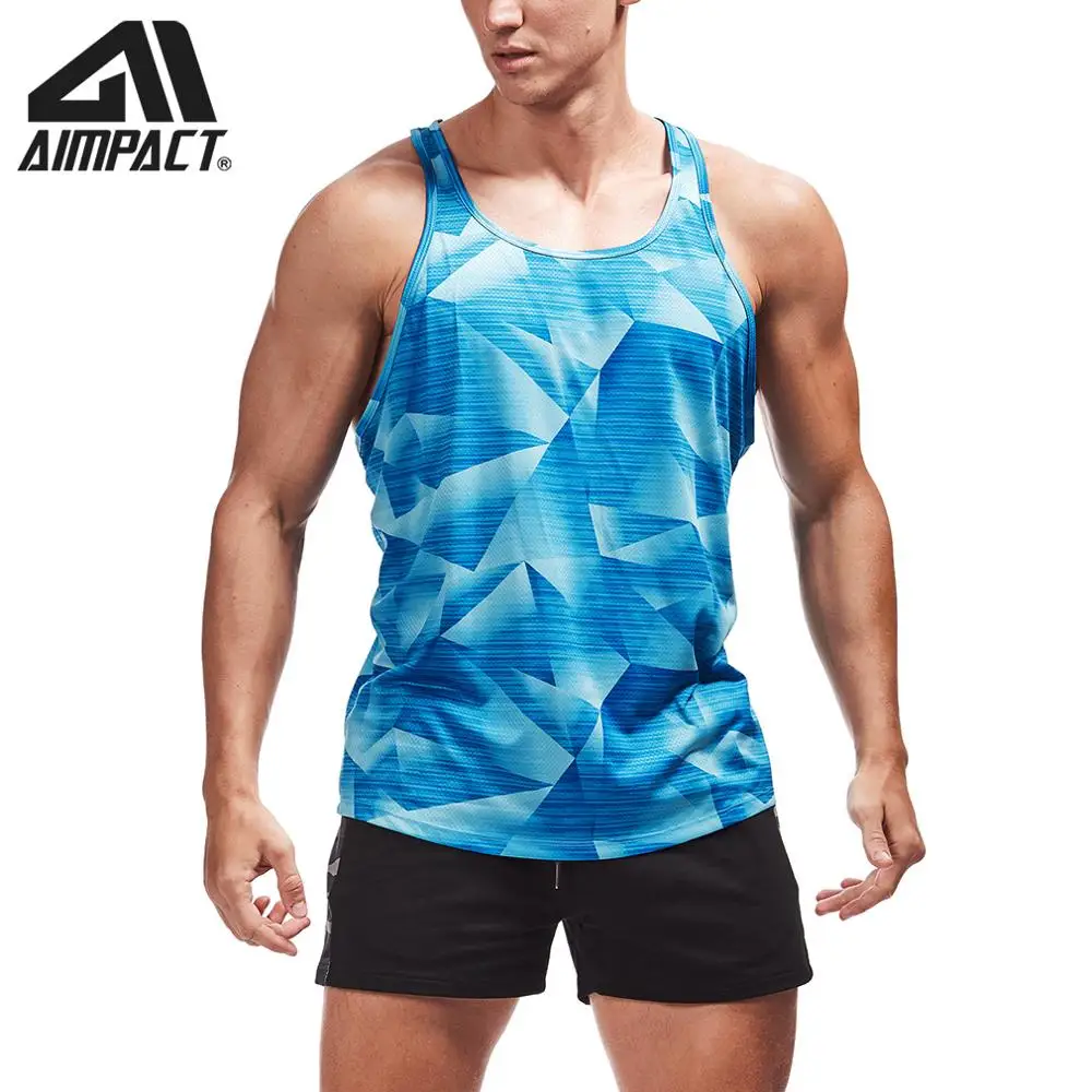 Aimpact Men's Athletic Sports Vest Running Fitness Quick-drying Breathable Undershirt Basketball Training Sleeveless Tank Tops