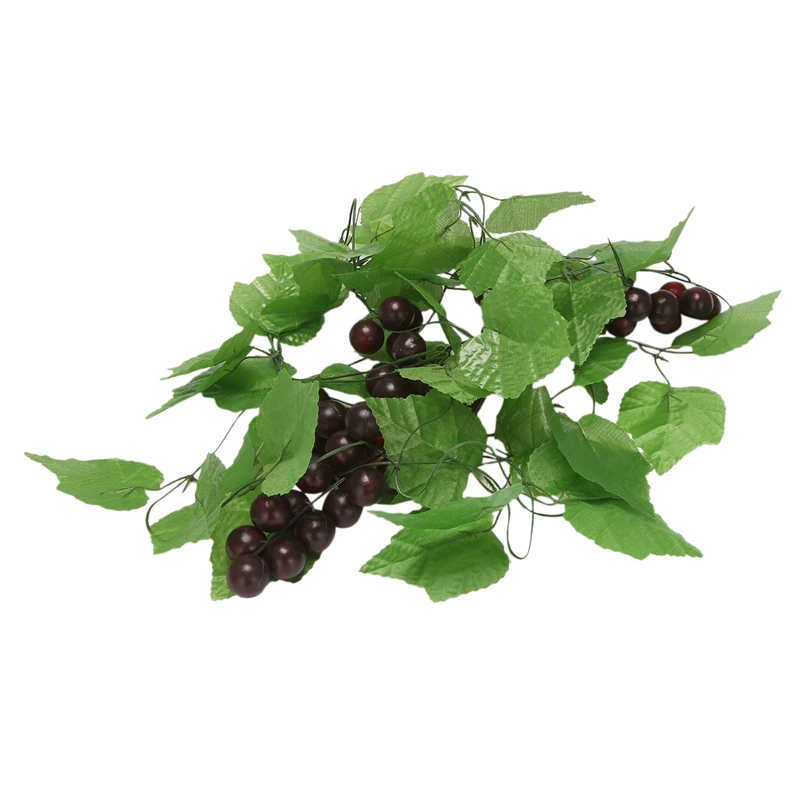 2x Artificial Grape Vine Garland Fruit for Home Garden Decoration