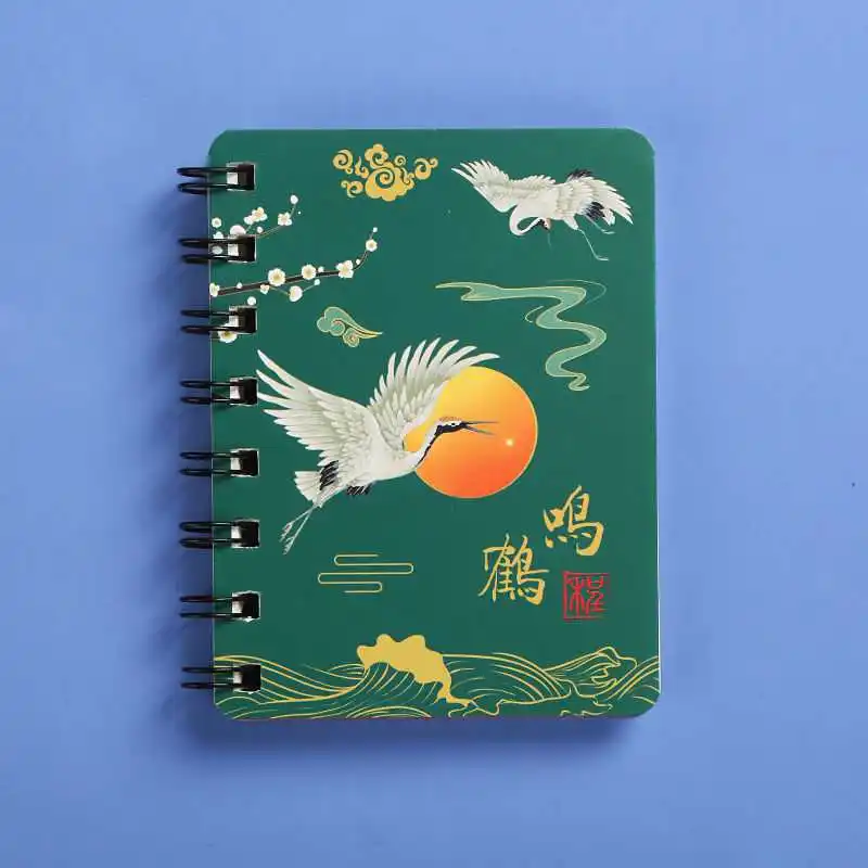 Koreaanse A7 Pocket Boek Antieke Kraan Draagbare Notebook Student Leuke Rollover Mini Dikke Spoel Briefpapier Kawaii Eenvoudige Journal