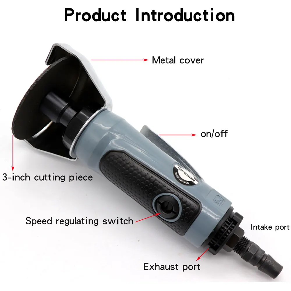 HIFESON High Quality 3 Inches Mini Pneumatic Cutting Tool Air Tools Cutter Machine with High Speed