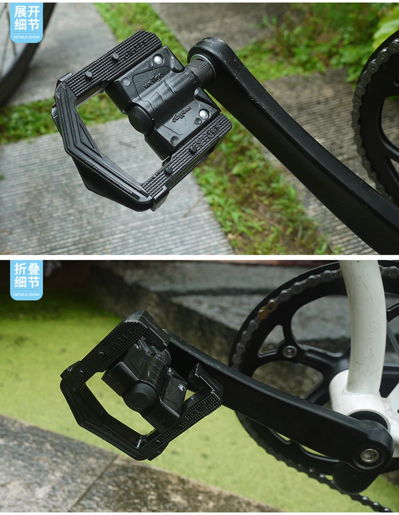 Wellgo F265 Folding Bicycle Pedals MTB Mountain Road Bike Padel 2 DU Bearings Aluminum Folded Pedal Bicycle Parts
