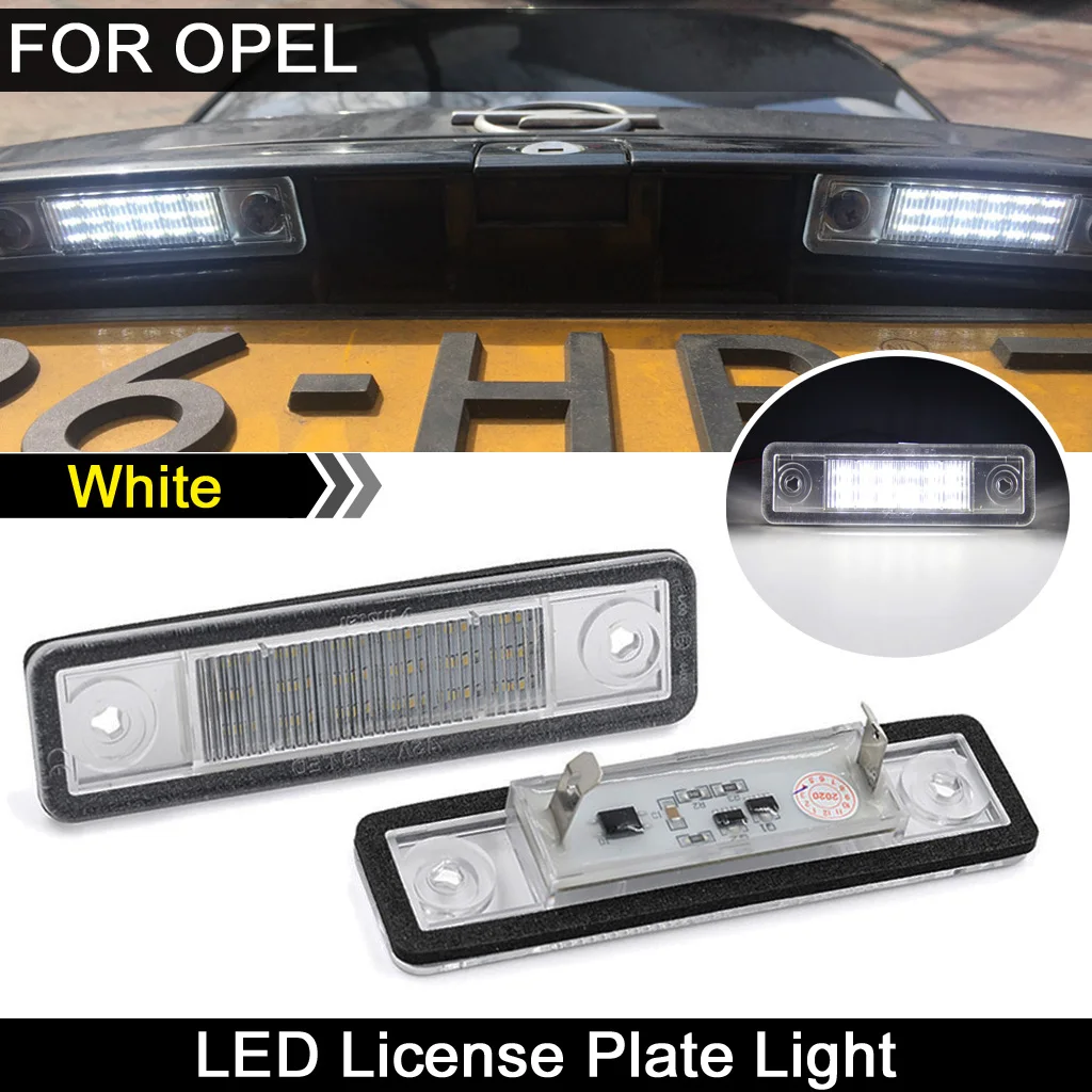 LED License Plate Light For Opel Astra Carlton Corsa Omega Signum Speedster Tigra Vectra VX220 Zafira White  Number Plate Lamp