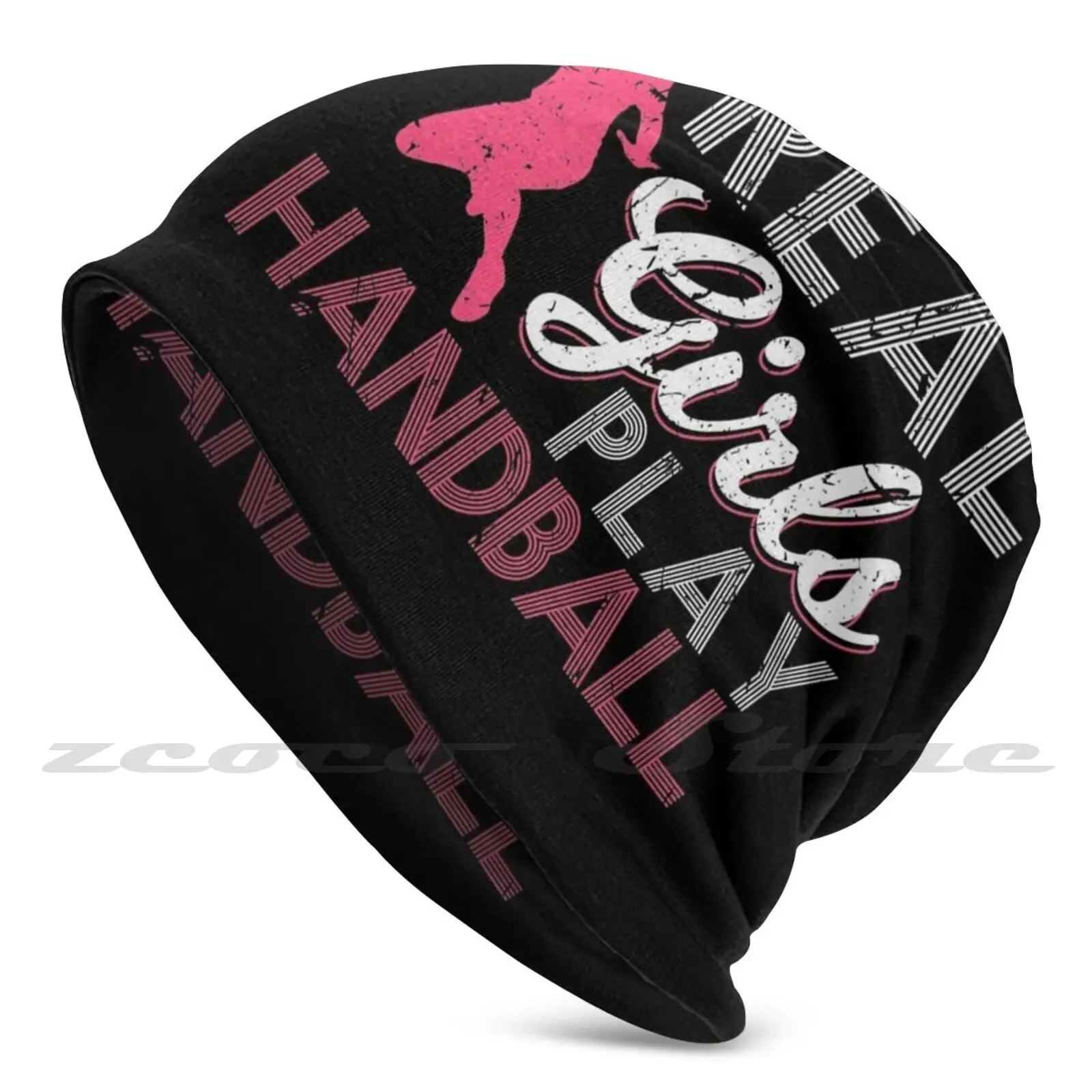 Real Girls Play Handball Adult Kids Knit Hat Hedging Cap Outdoor Sports Breathable Handball Sports Handball Player Women