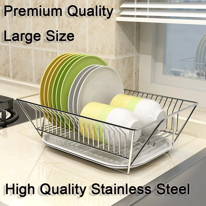 

Premium Dish Rack Stainless Steel Kitchen Dish Storage Rack Dish Storage Holder Dish Draining Rack Dish Drainer Dish Drying Rack