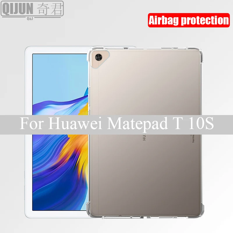 

Чехол для планшета Huawei Matepad T 10S 10,1 "2020 мягкое силиконовое покрытие, воздушная подушка прозрачная защита для AGS3-L09 AGS3-W09