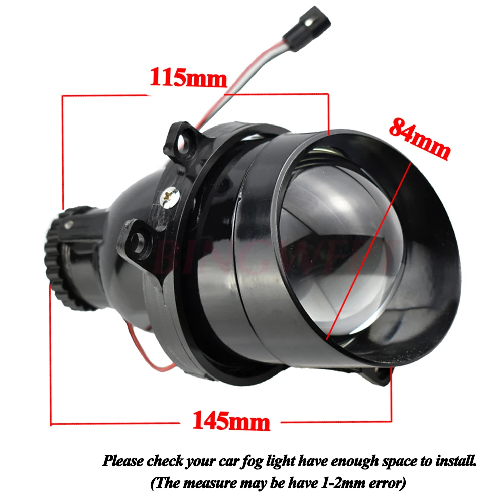 2pcs Fog Lights Bixenon Lens For Toyota Corolla/Yaris/Avensis/Camry/RAV 4/Avalon/Urban Cruiser/Venza H11 HID Projector lenses
