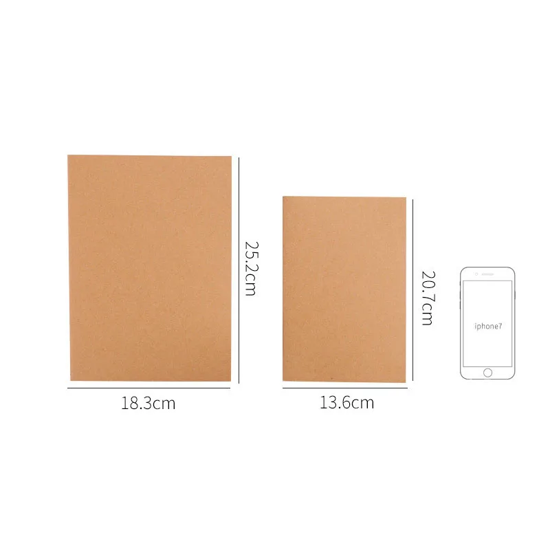 Students B5 A5 Loose Leaf Notebook Thick Kraft Paper  Mathematics Composition Class Notepad Stationery Planner Book