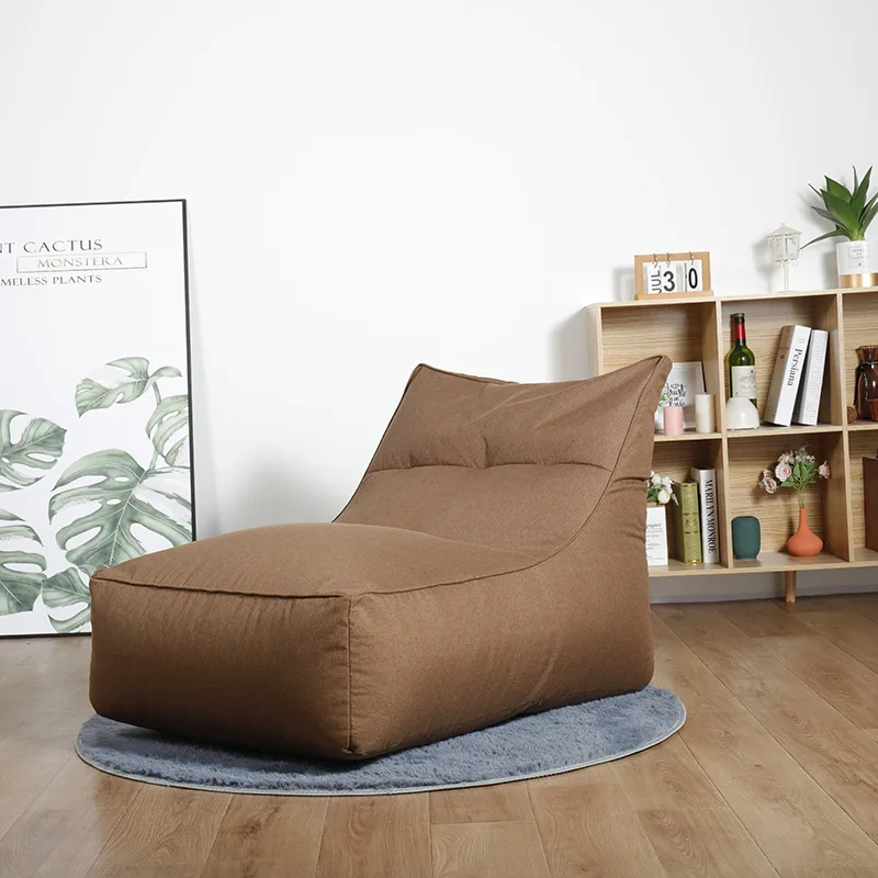 Dropshipping Single Lunch Break Reclining Chair Coat Princess Leisure Fabric Armchair Sofa Cover Bean Bag Cover For Bedroom