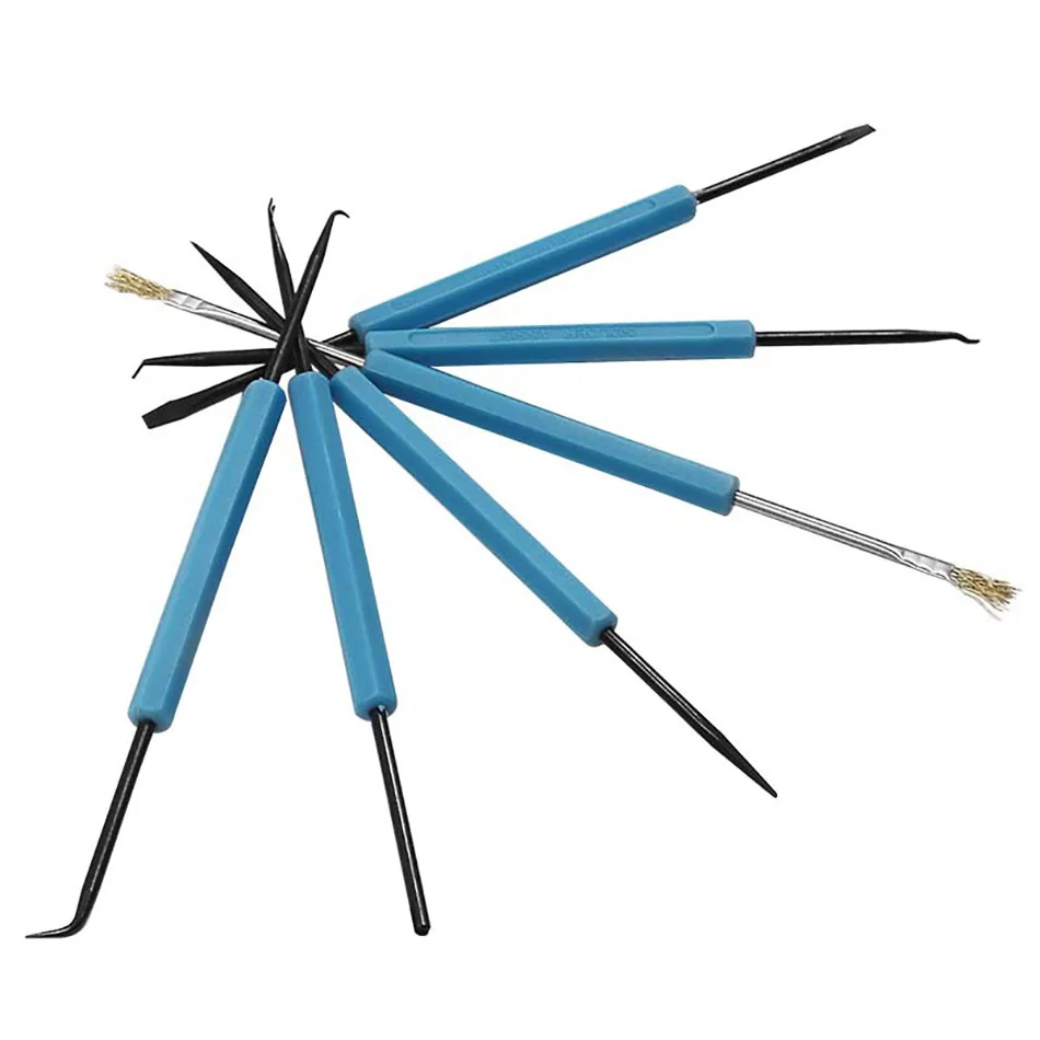 6pcs/Set Crowbar Electronic Heat Assist Repair Welding Cleaning Auxiliary Tools for Removing PCB Components