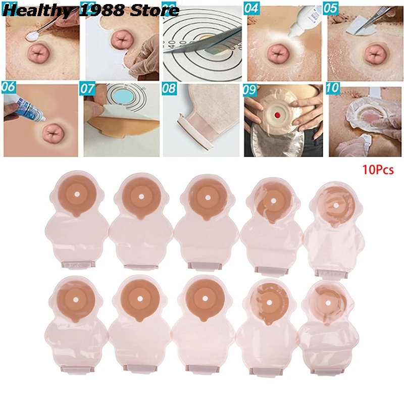 

10pcs/lot, Pediatric One-piece Drainable Colostomy Bag,Portable Sticky Closure,Carton Design For Kids, Odor-free Stoma Care Bags