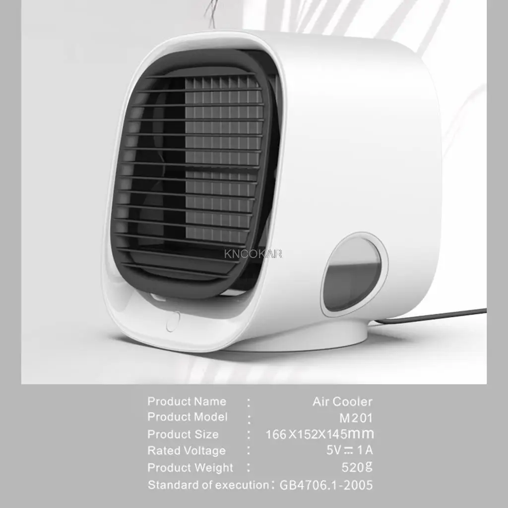 Ventilatore di raffreddamento dell'aria Mini condizionatore d'aria da tavolo con luce notturna Mini USB ventilatore di raffreddamento ad acqua umidificatore purificatore estate multifunzione