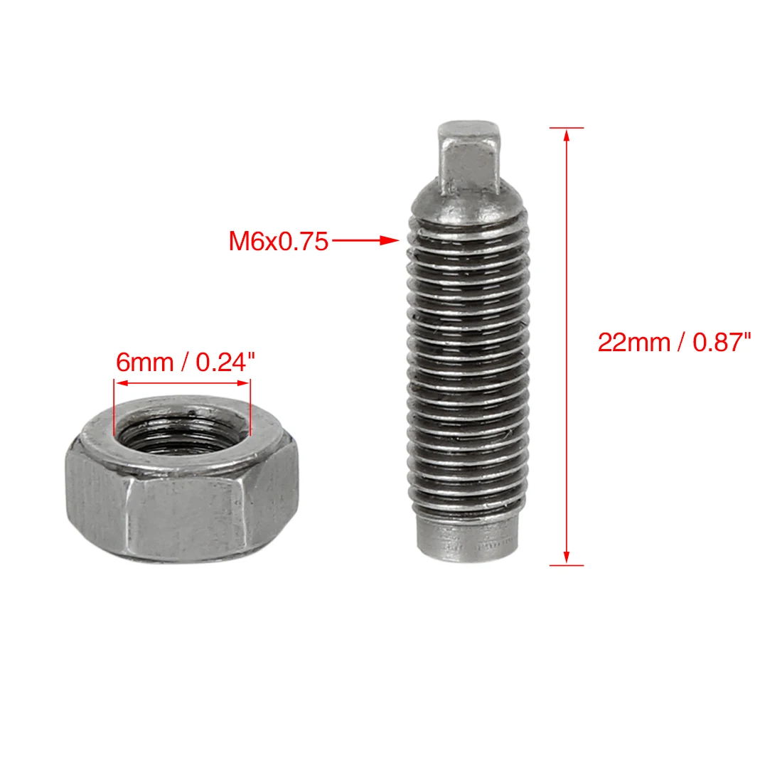 X Autohaux 1/2pcs M6 Aluminum Alloy Valve Adjusting Screws With Nuts Bolts Kits for CG125 Motorbikes