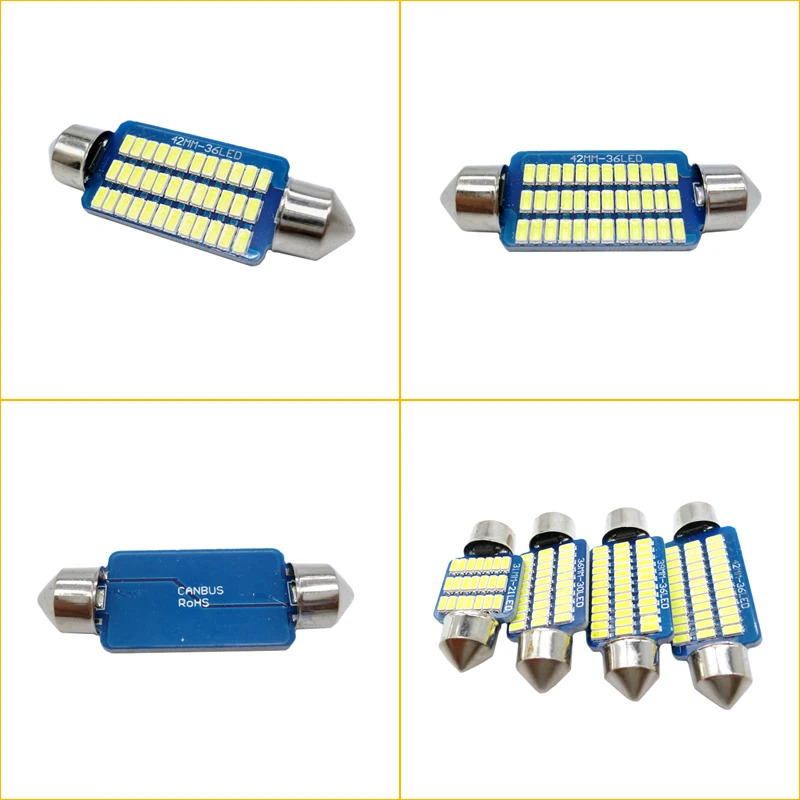 4x C5W светодиодный CANBUS лампа гирлянда 31 мм/36 мм/39 мм/42 мм автомобиля Подсветка салона для Volkswagen Golf 3, 4, 5, 6, Passat 3c B6 B5 поло