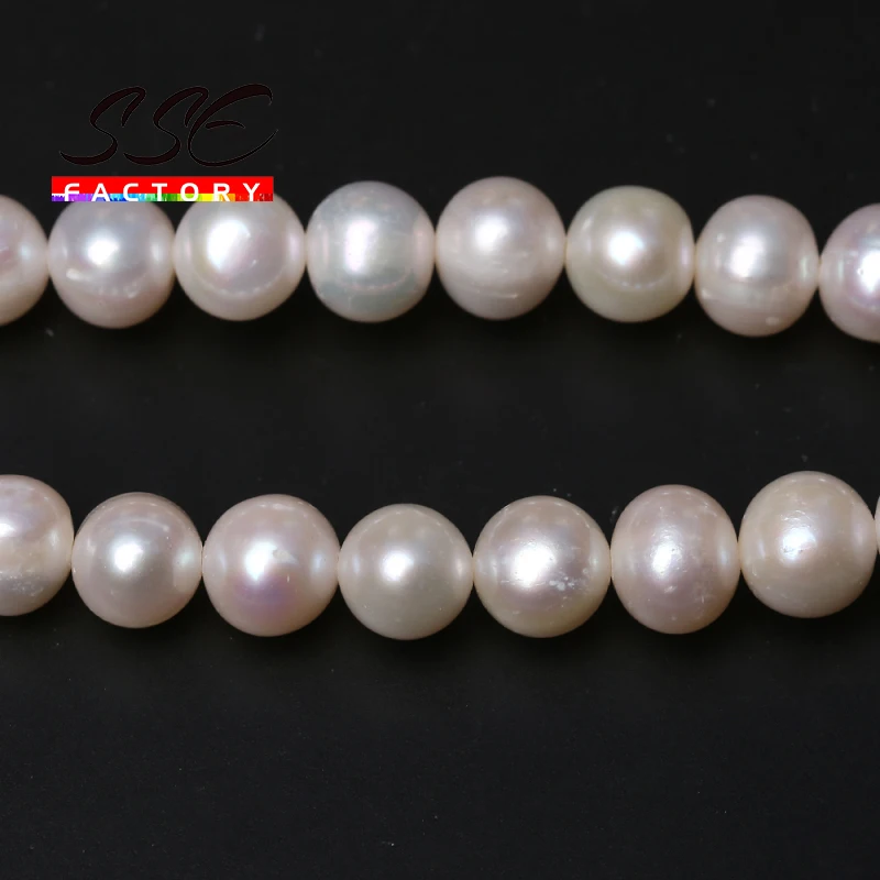 Top Quality Natural Ffreshwater Cultured Pearl Beads Nearly Round Shape Loose Beads For Jewelry Making DIY Bracelet Necklace 15