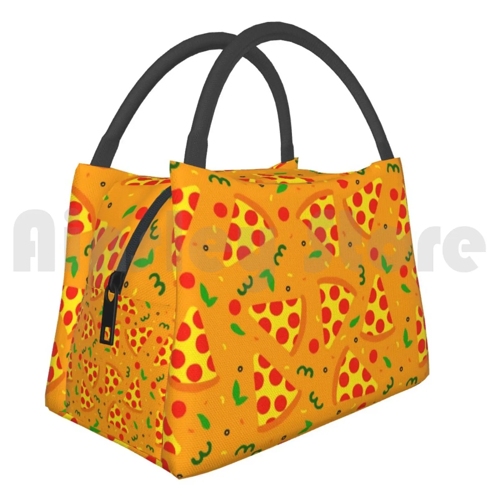 

Portable Insulation Bag Pizza Pizza Pepperoni Peppers Olives Cheese Bell Peppers Fast Food American Italian