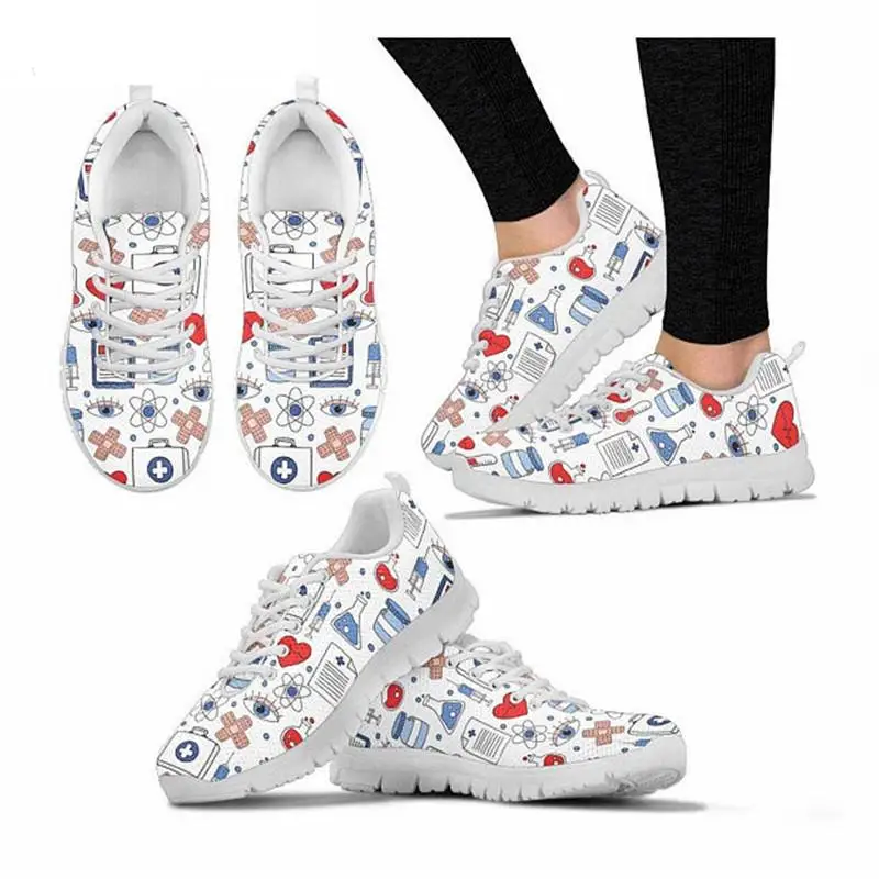 

Biology Lovers Pattern Flats Shoes Woman Casual Summer Nursing Sneakers Spring / Autumn Footwear Ladies 2021Fashion