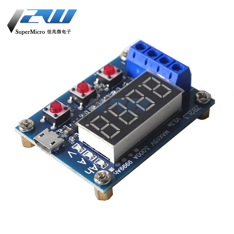 Tester batteria ZB2L3 18650 Display digitale a LED sorgente batteria al litio misuratore di scarica di capacità al piombo