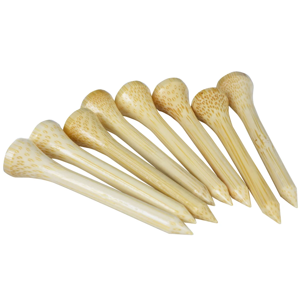 100Pcs/Package High Quality Golf Tees Bamboo Tee Golf Balls Holder 4 Sizes Available Stronger than Wood Tees