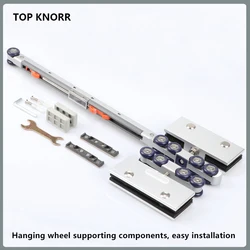 TOPKNORR Glass Door Damping Lifting Wheel Slow Lifting Wheel Frameless Glass Sliding Door Pulley Track Glass Lifting Wheel