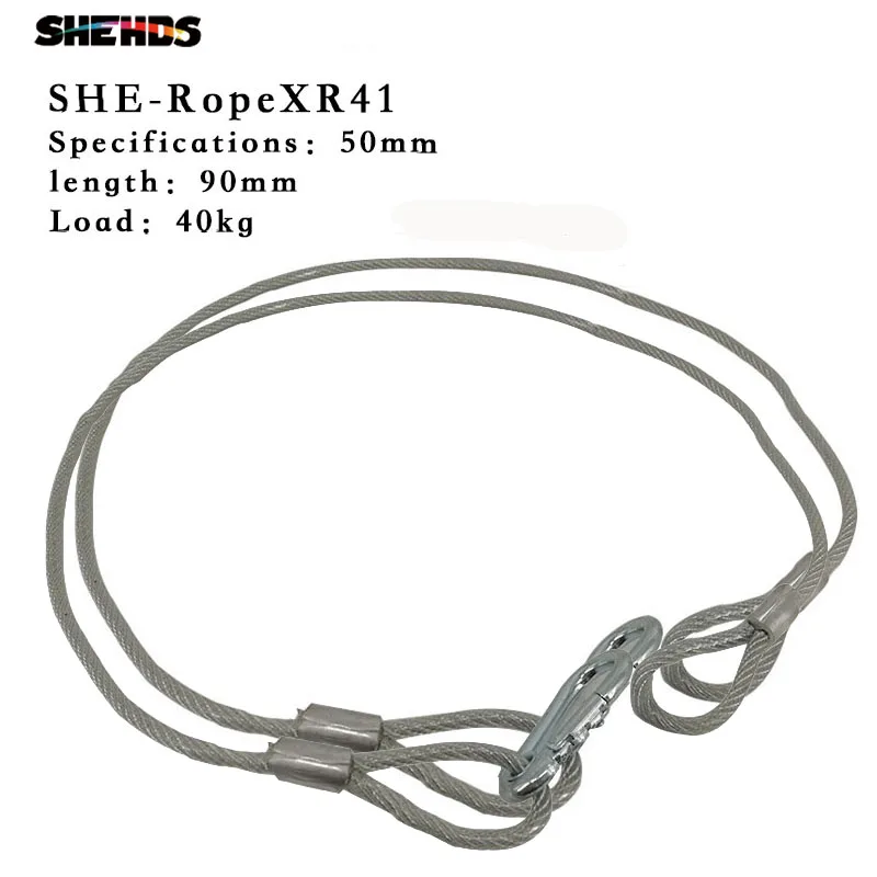 

SHEHDS 2pcs Stainless Steel Rope PVC 90mm Thickness Wire Safety Cables With Looped Ends For 7R 230W Beam Light Tough Security